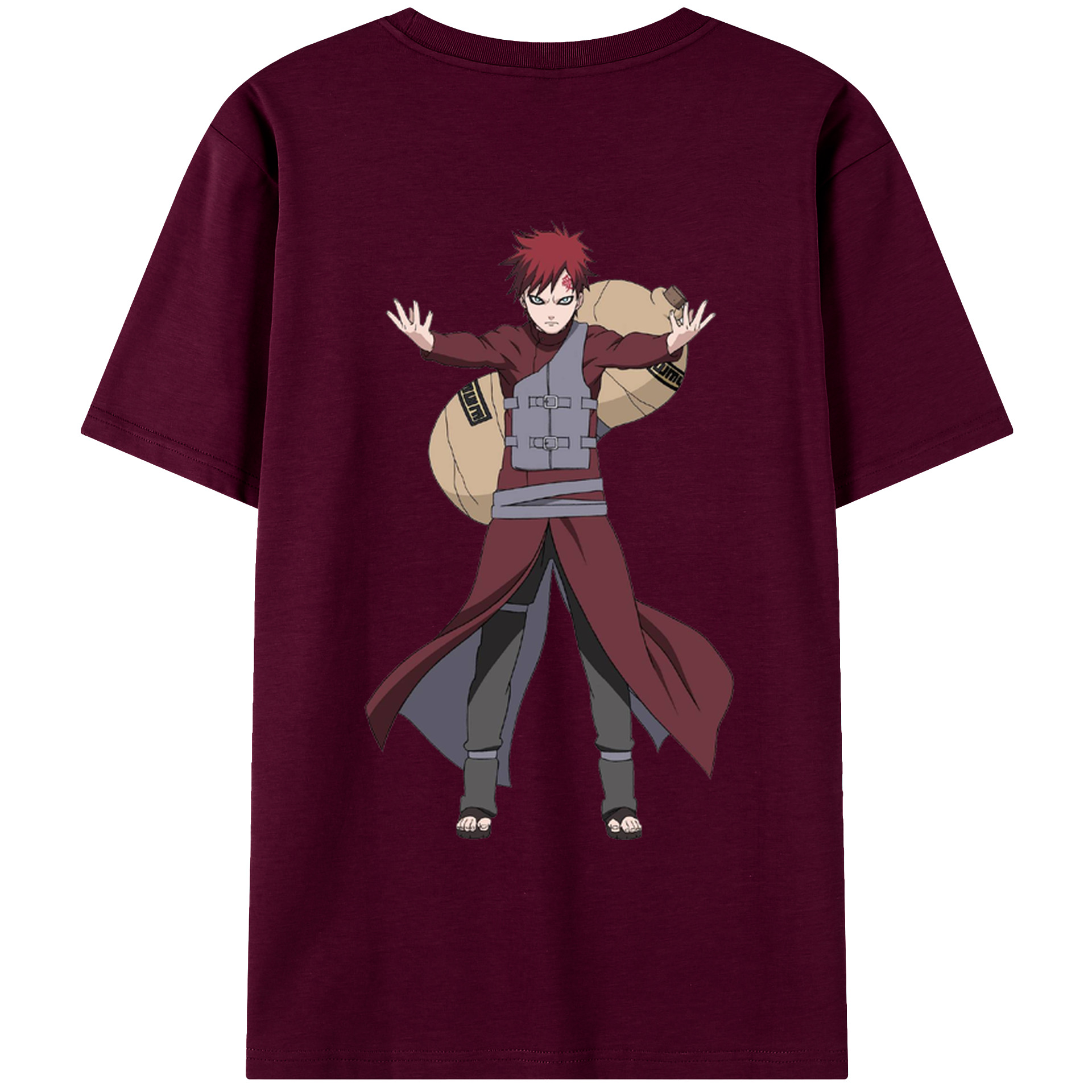 （画像用） NARUTO -ナルト- ガアラ Gaara レディース半袖Tシャツ(バックプリント)